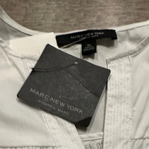 Marc New York White Ruffle flutter cap Sleeve baby doll Top size XL - Picture 5 of 9